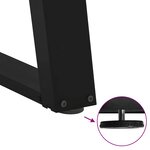 vidaXL Pieds de table basse en U 2 pièces Noir 70 x (42-43) cm Acier