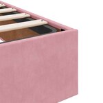 vidaXL Cadre de lit Rose 140 x 200 cm Velours