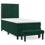 vidaXL Sommier à lattes de lit avec matelas Vert foncé 90x190 cm