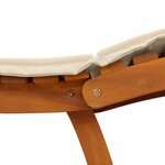 vidaXL Chaise longue 2 Pièces Beige 184 x 55 x 64cm Bois d'acacia massif