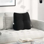 vidaXL Coussin de Dos Noir 45 x 24 x 50 cm Velours
