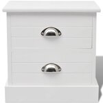 vidaXL Table de chevet Blanc