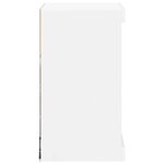 vidaXL Buffet avec lumières LED blanc 41x37x67 cm