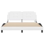vidaXL Cadre de lit avec LED sans matelas blanc 160x200 cm