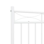 vidaXL Cadre de lit métal sans matelas et pied de lit blanc 140x200 cm