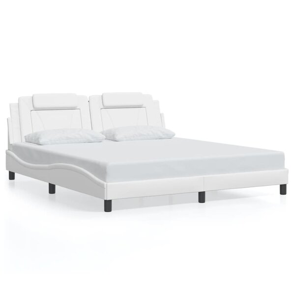 vidaXL Cadre de lit sans matelas blanc 180x200 cm similicuir