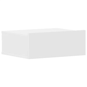 vidaXL Table de chevet flottante Blanc 40x30x15 cm Bois d'ingénierie
