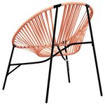 vidaXL Chaise œuf de jardin noir et orange résine tressée