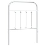 vidaXL Tête de lit de remplacement métal blanc 75 cm