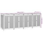 vidaXL Boîte de rangement de jardin 280x87x104 cm bois massif d'acacia