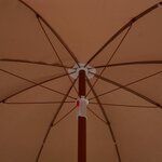 vidaXL Parasol de jardin avec mât en acier 180 cm taupe