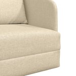 vidaXL Canapé Lit au Sol 2-en-1 Crème 65x80x83 cm Tissu