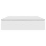 vidaXL Lit avec rangement et matelas Blanc 200 x 200 cm Simili cuir