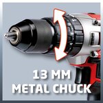 Einhell perceuse à percussion sans fil "te-cd 18/2 li-i kit" 18 v