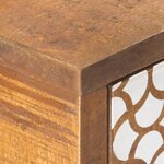 vidaXL Buffet avec motif imprimé 130x30x70 cm Bois de manguier massif