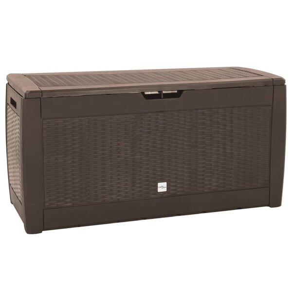 vidaXL Boîte de stockage de jardin Marron 119x48x60 cm Polypropylène