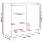 vidaXL Buffet avec tiroir chêne sonoma 71x35x65 cm bois d'ingénierie