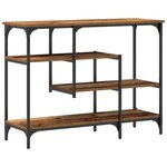 vidaXL Table Console avec étagère Bois ancien 100 x 35 x 75 cm