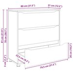 vidaXL Armoire de rangement Chêne Sonoma 80 x 31 x 81 cm