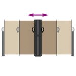 vidaXL Auvent latéral rétractable taupe 120x1200 cm