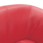 vidaXL Fauteuil cabriolet avec repose-pied rouge similicuir