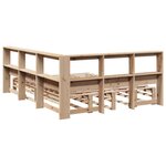 vidaXL Lit bibliothèque sans matelas 140x190 cm bois de pin massif