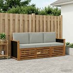 vidaXL Ensembles de canapés 3 pc Bois d'Acacia Massif