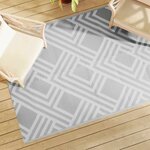 vidaXL Tapis d'extérieur ARAKIL gris 140 x 200 cm PP