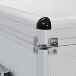 vidaXL Boîtes de rangement 3 Pièces Argenté Aluminium