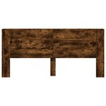 vidaXL Armoire tête de lit avec LED chêne fumé 220x16 5x103 5 cm