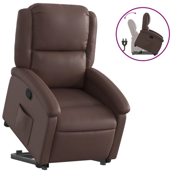 vidaXL Fauteuil inclinable marron similicuir