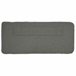 vidaXL Tête de lit capitonnée Blanc et gris clair 150 cm Pin massif