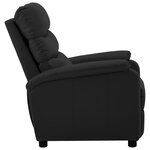 vidaXL Fauteuil inclinable Noir Similicuir
