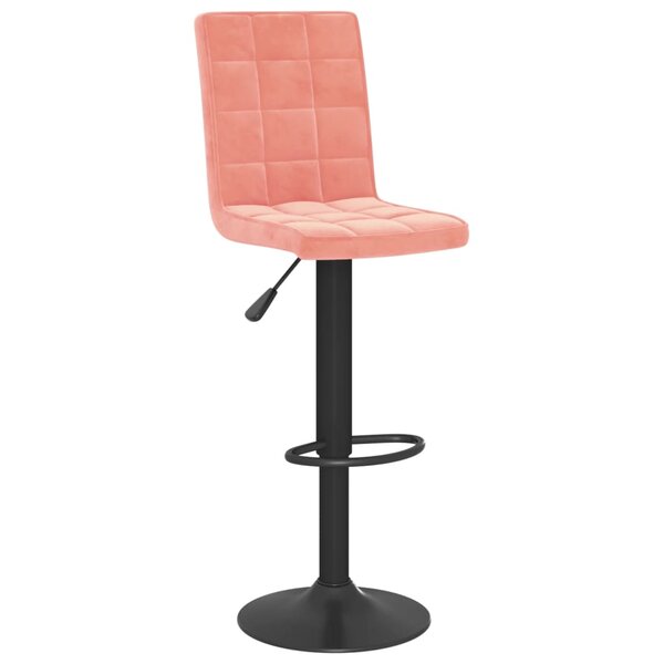 Vidaxl tabouret de bar rose velours