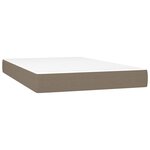 vidaXL Sommier à lattes de lit et matelas et LED Taupe 120x200 cm
