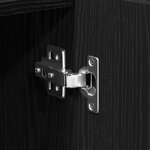 vidaXL Buffet en chêne noir 90x34x80 cm en bois d'ingénierie