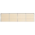 vidaXL Jardinière Ivoire 160 x 40 x 75 cm Acier