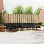 vidaXL Ensemble de canapés d'extérieur 7 pc Blanc et noir