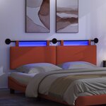 vidaXL Tête de lit suspendue Rouge orange Tissu en velours côtelé