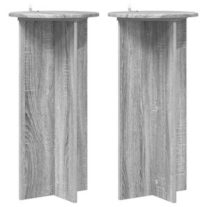 vidaXL Support de Plante 2 pièces Sonoma gris 40 x 40 x 80 cm