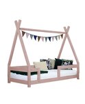 Lit cabane enfant NAKANA 90 x 180 rose pastel