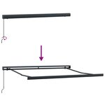 vidaXL Auvent Rétractable Multicolore 300 x 250 cm Tissu et Métal