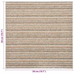 vidaXL Tapis 20 Pièces Beige rayé 50 x 50 cm 100  Polypropylène