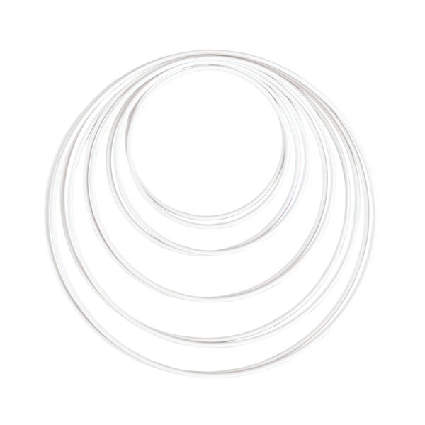 Anneaux en métal blanc 2x5 tailles 10-20 cm