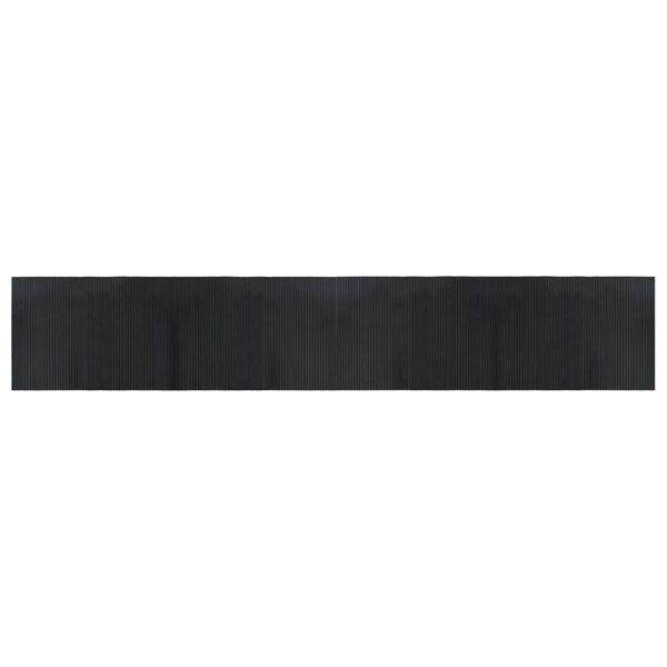 vidaXL Tapis rectangulaire noir 70x400 cm bambou