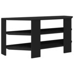 vidaXL MeubleTVd'Angle Noir 102x40 5x45cm Bois d'ingénierie