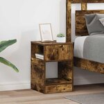 vidaXL Table d'appoint 2 Pièces Chêne fumé 30 5 x 30 x 45 cm