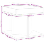 vidaXL Table basse avec LED chêne sonoma 50x50x45 cm bois d'ingénierie