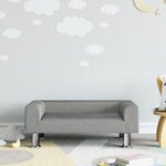 vidaXL Canapé pour enfants gris clair 70x45x26 5 cm velours