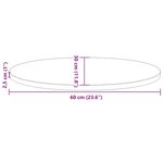 vidaXL Dessus de table 60x30x2 5 cm bois de pin massif ovale